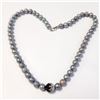 Image 1 : SILVER CZ AND PEARL 17" NECKLACE