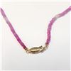 Image 3 : 14K YELLOW GOLD RUBY BEADS 16" NECKLACE