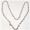 Image 1 : SILVER GOLD PLATED WHITE MOONSTONE 26" NECKLACE