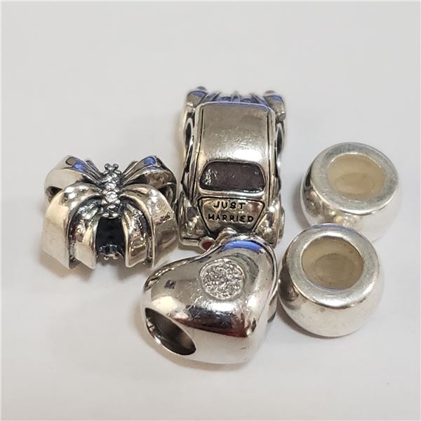 SILVER PACK OF 4 PANDORA BEADS(~WEIGHT 7.4G)