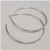 Image 2 : SILVER LARGE HOOP EARRINGS(~WEIGHT 3.78G)