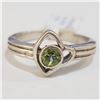 Image 1 : SILVER PERIDOT RING (~SIZE 8)(~WEIGHT 3.7G)