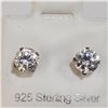 Image 1 : SILVER CUBIC ZIRCONIA EARRINGS