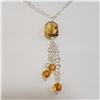 Image 1 : SILVER GEMSTONE NECKLACE (~LENGTH 18INCHES)