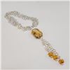 Image 3 : SILVER GEMSTONE NECKLACE (~LENGTH 18INCHES)