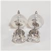 Image 2 : 14K WHITE GOLD CUBIC ZIRCONIA EARRINGS