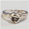 Image 1 : SILVER CUBIC ZIRCONIA RING (SIZE 7)(WEIGHT 3.29G)