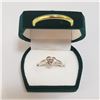 Image 4 : SILVER CUBIC ZIRCONIA RING (SIZE 7)(WEIGHT 3.29G)