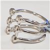 Image 3 : SILVER CUBIC ZIRCONIA RING (~SIZE 7)(WEIGHT 6.15G)