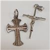 Image 2 : SILVER LOT OF 2 CROSS PENDANT