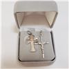 Image 3 : SILVER LOT OF 2 CROSS PENDANT