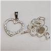 Image 2 : SILVER LOT OF 2 CUBIC ZIRCONIA PENDANT