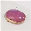 Image 3 : 14K YELLOW GOLD CREATED RUBY(8.8CT) PENDANT