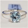 Image 1 : SILVER BLUE TOPAZ(1.1CT) RING (~SIZE 7)