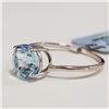 Image 3 : SILVER BLUE TOPAZ(1.1CT) RING (~SIZE 7)
