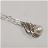 Image 2 : SILVER FRESHWATER PEARL CUBIC ZIRCONIA NECKLACE