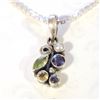 Image 1 : SILVER PERIDOT IOLITE NECKLACE (~LENGTH 23INCHES)