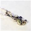 Image 2 : SILVER PERIDOT IOLITE NECKLACE (~LENGTH 23INCHES)