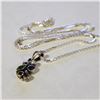 Image 3 : SILVER PERIDOT IOLITE NECKLACE (~LENGTH 23INCHES)