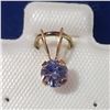 Image 1 : 10K YELLOW GOLD TANZANITE(0.24CT) PENDANT