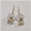 Image 2 : 14K YELLOW GOLD CUBIC ZIRCONIA EARRINGS