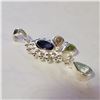 Image 2 : SILVER IOLITE PERIDOT CITRINE PENDANT