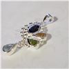 Image 3 : SILVER IOLITE PERIDOT CITRINE PENDANT