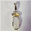 Image 1 : SILVER MOONSTONE CITRINE PENDANT(~WEIGHT 4.33G)