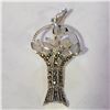 Image 1 : SILVER MARCASITE MOTHER OF PEARL PENDANT