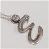 Image 2 : SILVER CUBIC ZIRCONIA NECKLACE(~LENGTH 19INCHES)