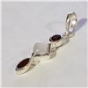 Image 3 : SILVER MOONSTONE GARNET PENDANT