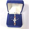 Image 4 : SILVER MOONSTONE GARNET PENDANT