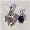 Image 1 : SILVER LOT OF 2 IOLITE QUARTZ PENDANT