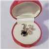 Image 3 : SILVER LOT OF 2 CUBIC ZIRCONIA BLACK ONYX