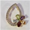 Image 1 : SILVER MULTI GEMSTONE PENDANT