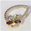 Image 3 : SILVER MULTI GEMSTONE PENDANT