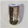 Image 1 : SILVER MARCASITE CUBIC ZIRCONIA PENDANT