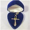 Image 4 : SILVER PERIDOT CROSS PENDANT(~WEIGHT 6.81G)