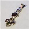 Image 3 : SILVER GARNET PERIDOT PENDANT(~WEIGHT 5.77G)