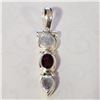 Image 1 : SILVER MOONSTONE GARNET PENDANT(~WEIGHT 5.09G)