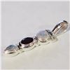 Image 3 : SILVER MOONSTONE GARNET PENDANT(~WEIGHT 5.09G)