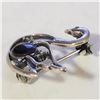 Image 2 : SILVER BLACK ONYX BROACH(~WEIGHT 3.14G)