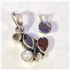 Image 1 : SILVER LOT OF 2 MULTI GEMSTONE PENDANT