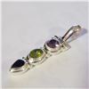Image 3 : SILVER AMETHYST PERIDOT PENDANT(~WEIGHT 5.3G)