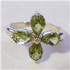 Image 1 : SILVER PERIDOT RING (~SIZE 6.75)(~WEIGHT 3G)