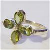 Image 3 : SILVER PERIDOT RING (~SIZE 6.75)(~WEIGHT 3G)