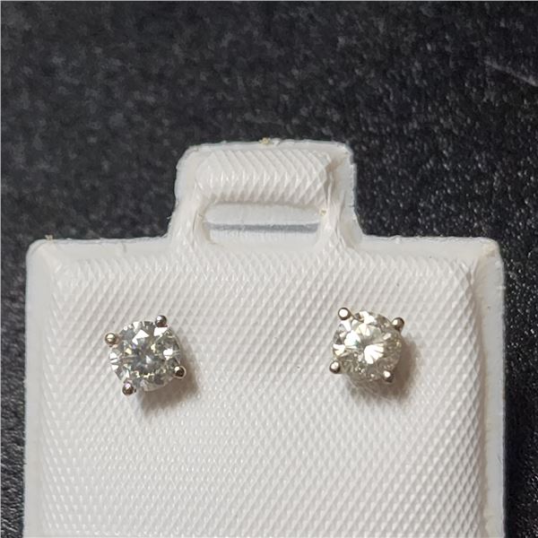 14K WHITE GOLD DIAMOND (0.4CT,SI1-2,G-H) EARRINGS