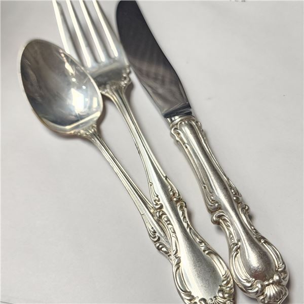 SILVER CUTLERY FORK SPOON AND KNIFE SET