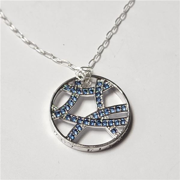 SILVER CZ 4G 16" NECKLACE