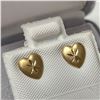 Image 2 : 14K YELLOW GOLD HEART SCREW BACK FOR KID EARRINGS